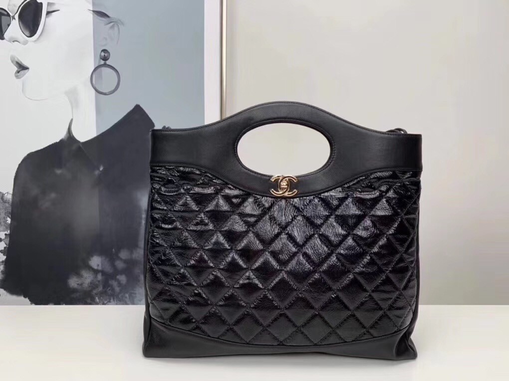 Cheap CHANEL 31 Large Shopping Bag A57978 black HY17894sJ42