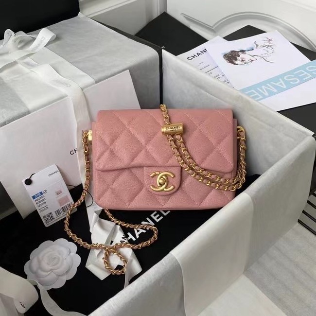Cheap Chanel Flap Shoulder Bag Original leather AS2855 pink HY3856ZZ98