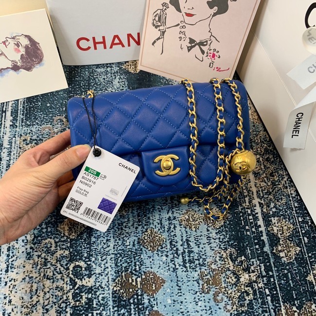 Cheap Chanel MINI Flap Bag Original Sheepskin Leather 1116 blue HY1301ZZ98