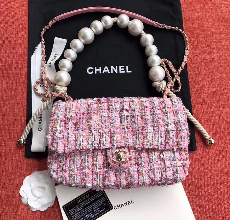 Cheap Chanel Original Pearl Shoulder Strap Bag A1112 Pink HY19719sJ42