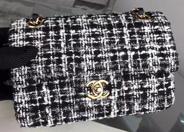 Cheap Copy Chanel 2.55 Series Flap Bag Original Fabric A1025 Black&White HY16030Eq45