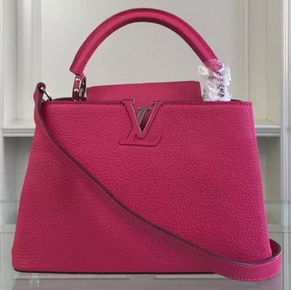 Cheap Fake Louis Vuitton Original Taurillon Leather CAPUCINES BB Bag M90294 Rosy HY1585BC48