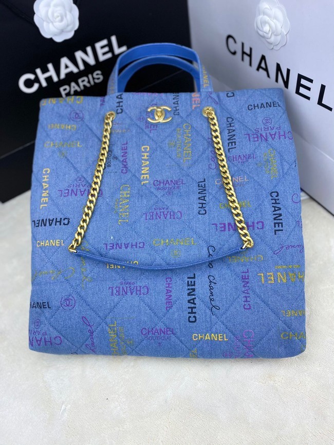 Copy Chanel SHOPPING BAG 2566 blue HY3857Kn92