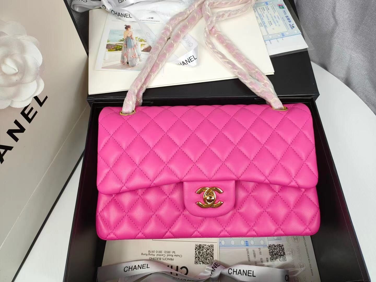 Copy Chanel Shoulder Flap Bag Original Sheepskin leather A1112 Pink HY19540Ey31
