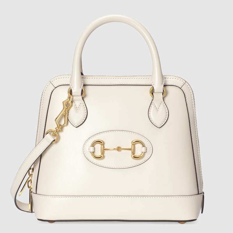 Copy Gucci 1955 Horsebit small top handle bag 621220 White HY9685Ey31