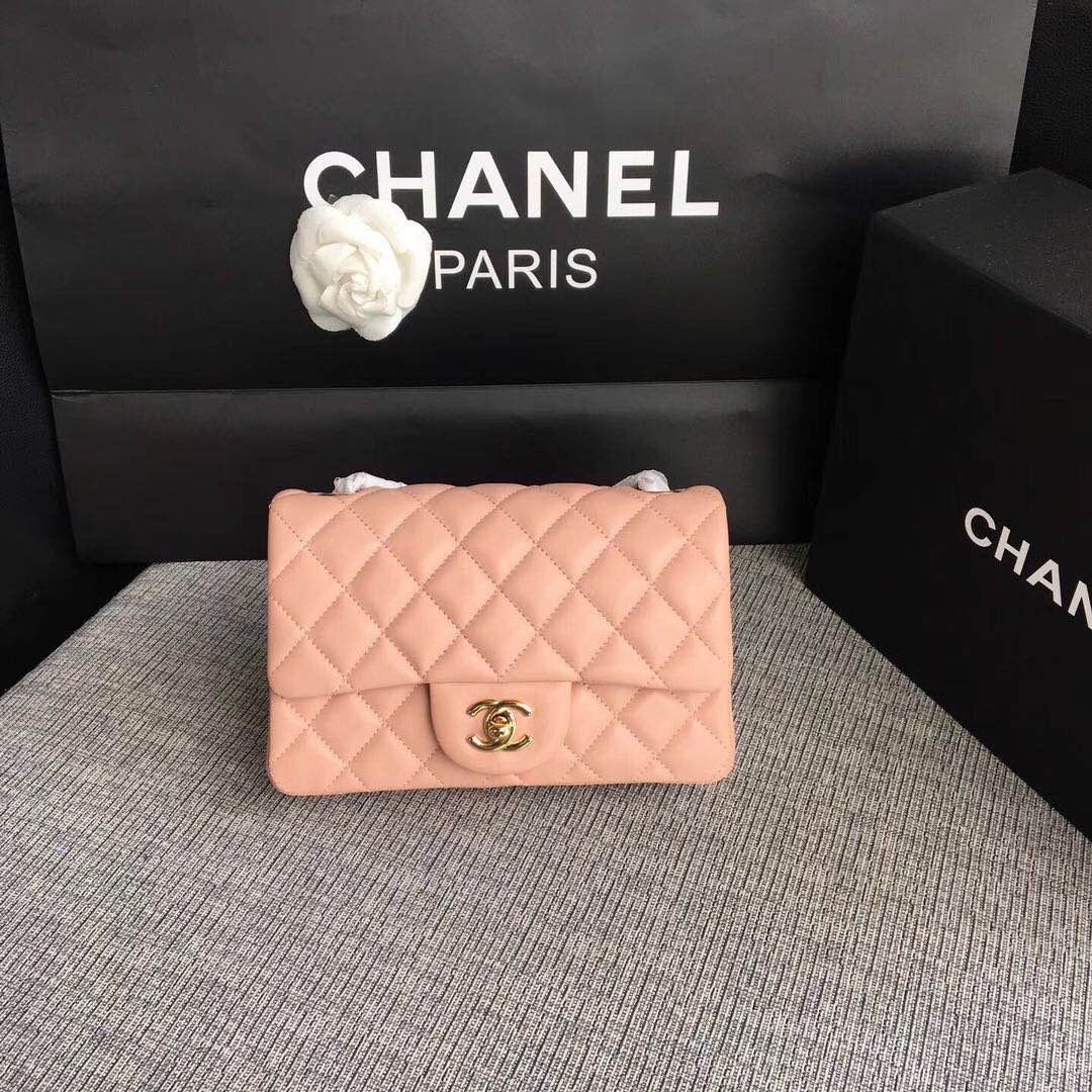 Designer Replica Chanel Classic Flap Bags Red Original Sheepskin Leather 1116 pink HY21702CF36