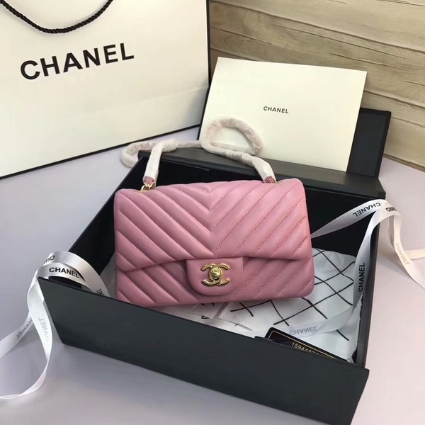 Fake Best Chanel Classic Flap Bags Light Pink Original Sheepskin Leather 1116 Gold HY16062Nk59
