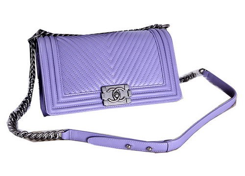 Fake Best Le Boy Chanel Flap Shoulder Bag Original Leather CF67086 Lavender HY15332Nk59