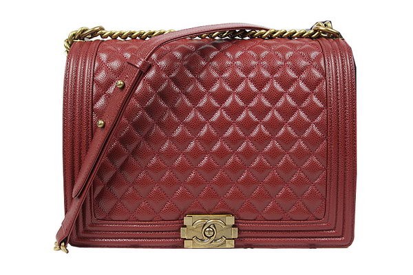 Fake Boy Chanel Flap Shoulder Bag Original Cannage Pattern A67087 Burgundy HY789Hj78