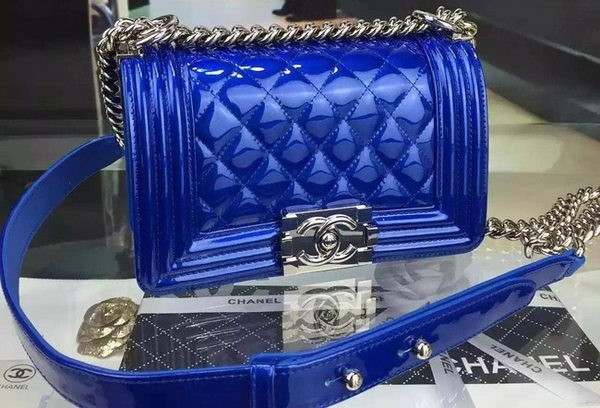 Fake Boy Chanel mini Flap Shoulder Bag Original Leather A5707 Blue HY13929Hj78