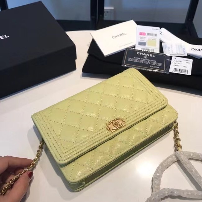 Fake BOY CHANEL Original Wallet on Chain A80287 lemon HY16971uQ71