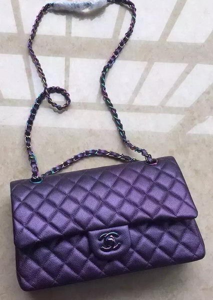 Fake Chanel 2.55 Series Double Flap Bag Original Lambskin Leather A1112 Violet HY11126EQ38