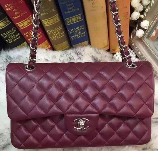 Fake Chanel 2.55 Series Flap Bag Original Sheepskin Leather A09765 Burgundy HY24879Hj78