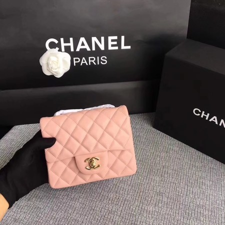 Fake Chanel Classic Flap Bag original Sheepskin Leather 1115 pink gold chain HY12026QF99
