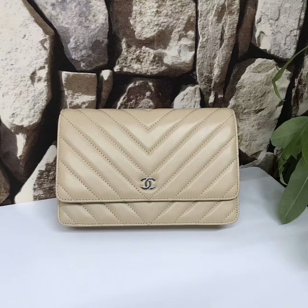 Fake Chanel Classic Flap Bags Camel Original Sheepskin Leather 33815 Silver HY4593xR88