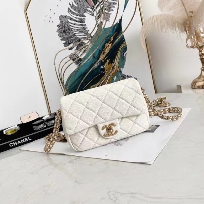 Fake Chanel Flap Shoulder Bag Original leather AS2482 white HY3187lF58