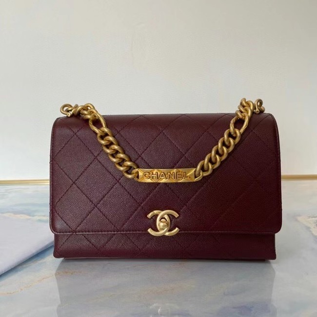 Fake Chanel Flap Shoulder Bag Original leather AS2764 Wine HY25409yQ90