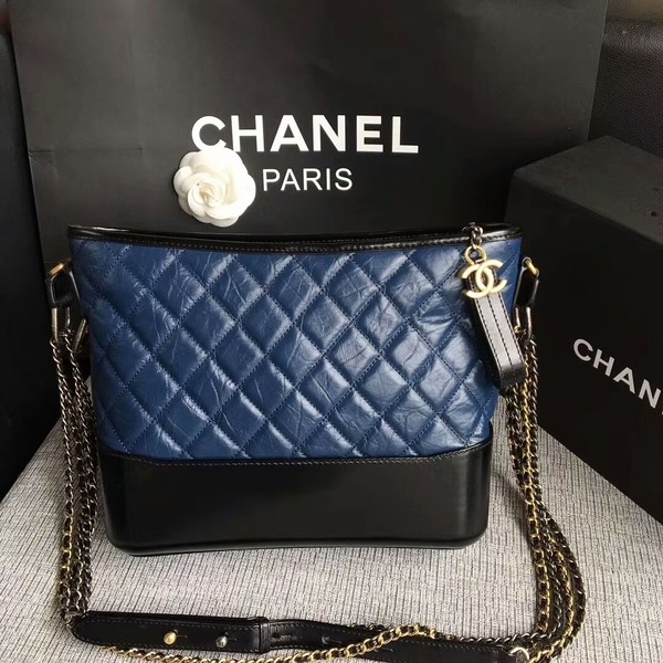Fake Chanel Gabrielle Shoulder Bag Original Calfskin Leather A93842 Blue HY11904yQ90