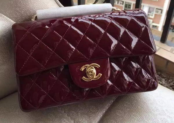 Fake Chanel mini Classic Flap Bag Original Patent A1116 Burgundy HY23509Sq37