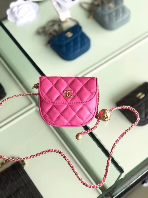 Fake Chanel Sheepskin Original Leather Pocket AP1461 rose HY8046RY48