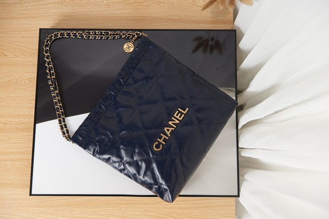 Fake Chanel SHOPPING BAG Calfskin & Gold-Tone Meta AS3261 royal blue HY11970kw88
