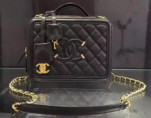 Fake Chanel Shoulder Bag Original Calfskin Leather CHA6678 Black HY19404Hj78