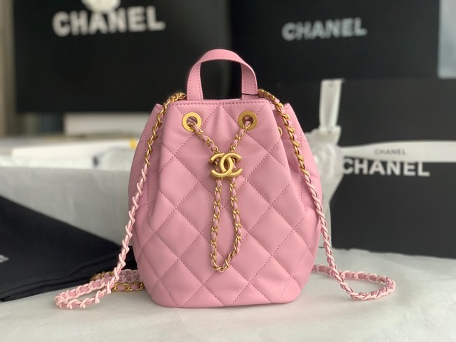 Fake Cheap Chanel Calfskin Backpack Original Leather AS3211 pink HY17865Kt89