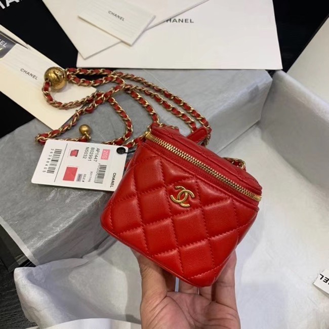 Fake Cheap Chanel Original Small classic chain box handbag AP1447 red HY7645Kt89