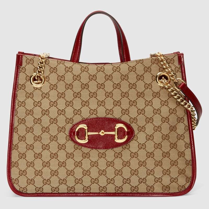 Fake Gucci 1955 Horsebit tote bag 621144 red HY23513bz90