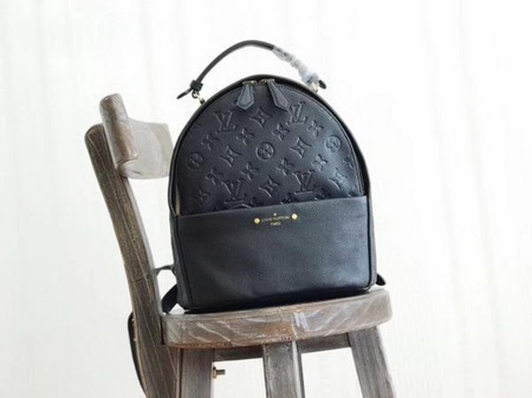 Fake Louis Vuitton Monogram Empreinte SORBONNE BACKPACK M44019 Black HY25774yQ90