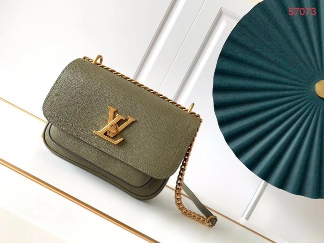 Fake Louis Vuitton Original Lockme chain small handbag M57067 Khaki green HY6061pE71