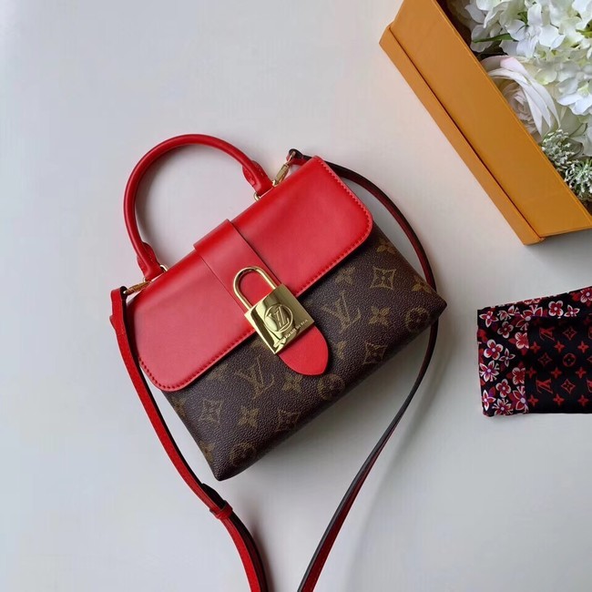 Fake Louis vuitton original LOCKY BB M44080 Coquelicot Red HY22646RY48