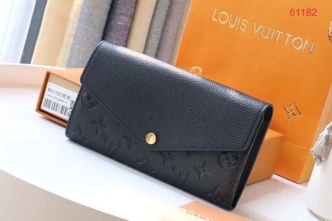 Fake Louis Vuitton Original Monogram Empreinte Wallet M61182 black HY11532qZ31