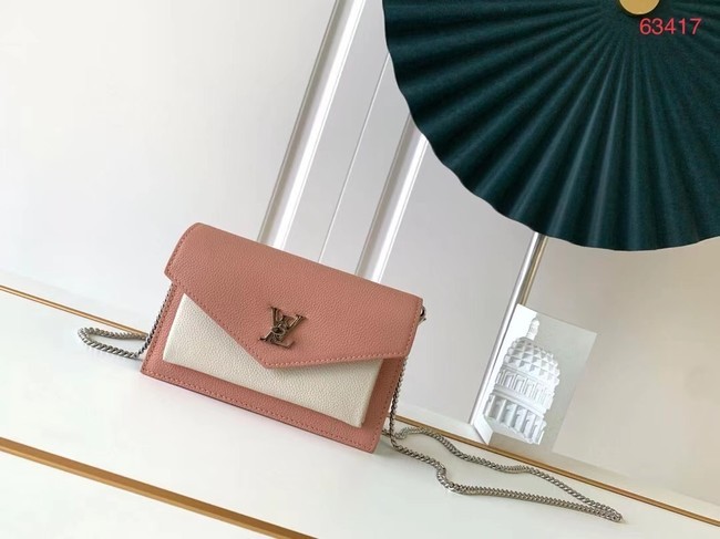 Fake Louis Vuitton Original MYLOCKME Chain Bag M63471 pink&white HY2979Hj78
