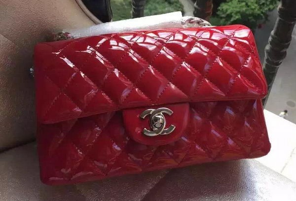 Fashion Chanel mini Classic Flap Bag Original Patent A1116 Red HY23352wc24
