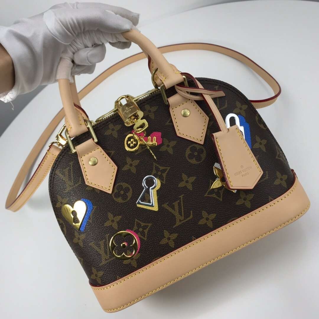 Fashion Louis Vuitton Original Monogram Canvas ALMA BB M44368 HY7292wc24