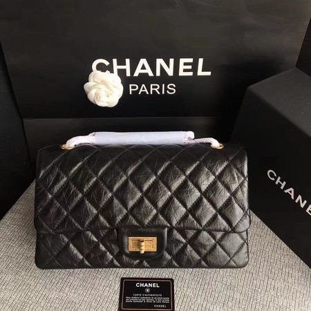 First-class Quality Chanel Flap Shoulder Bag Black Original Calfskin Leather 277 Gold HY23502VJ28