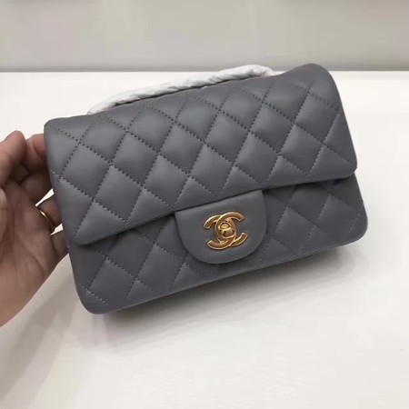 First-class Quality Chanel mini Classic Flap Bag Original Sheepskin Leather A1116 Grey HY18643Sf41