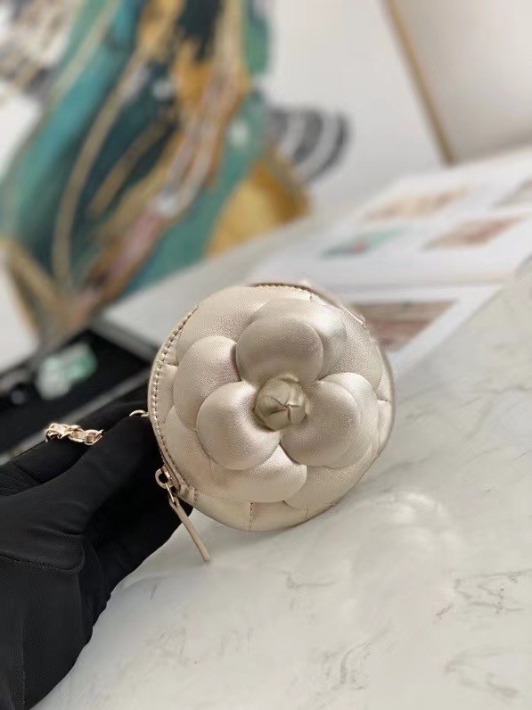 First-class Quality Chanel mini Shoulder Bag Original leather 82121 Light gold HY7929fm32