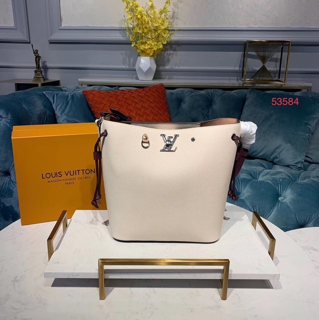 First-class Quality Louis vuitton original LOCKME BUCKET M53584 Rose Soie Quartz Calla HY16567VJ28