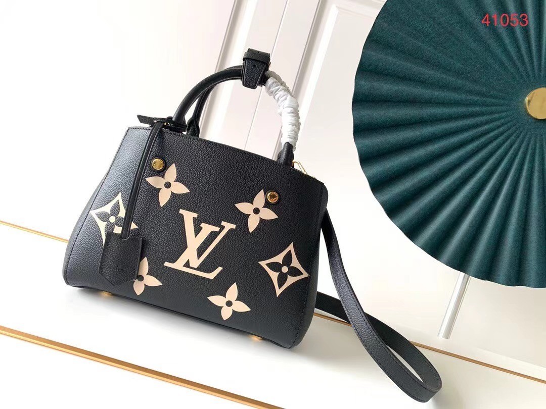 First-class Quality Louis Vuitton Original MONTAIGNE BB M45489 black HY14169xO55