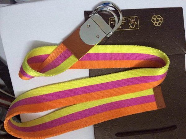 GUCCI Belt G4613 Yellow&Rose&Orange HY23097Lo54