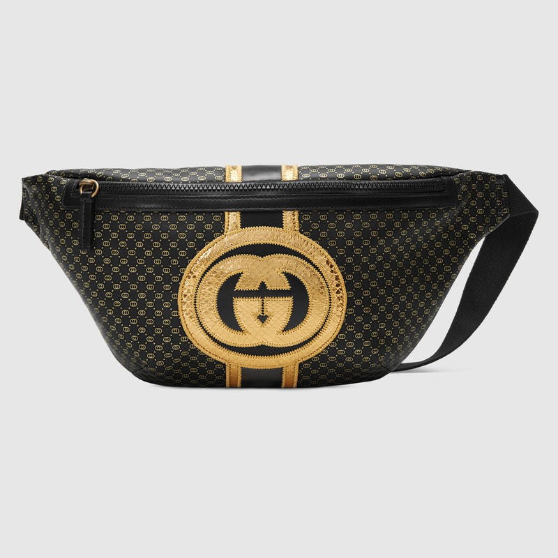 Gucci-Dapper Dan original belt bag 536416 black HY12879Fh96