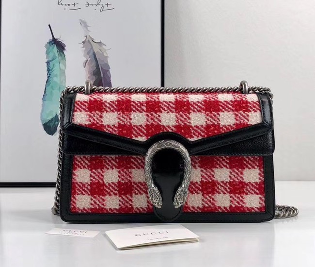 Gucci Dionysus GG Original tweed Shoulder Bag AS400249 red HY27057Dq89