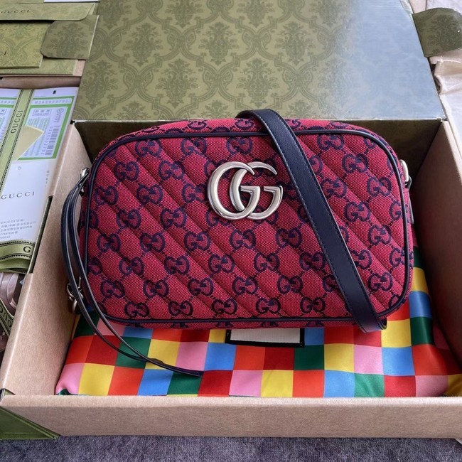 Gucci GG Marmont Multicolor small shoulder bag 447632 red HY21598fo19