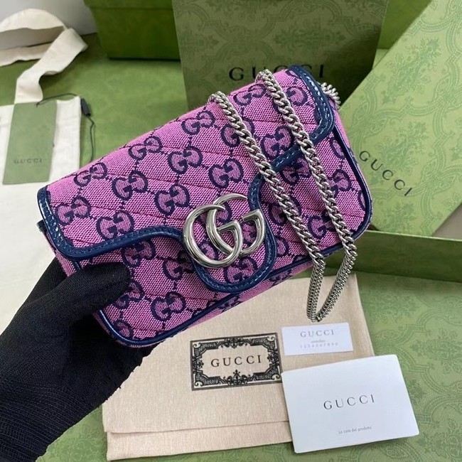 Gucci GG Marmont Multicolor super mini bag 476433 pink HY14444cf57