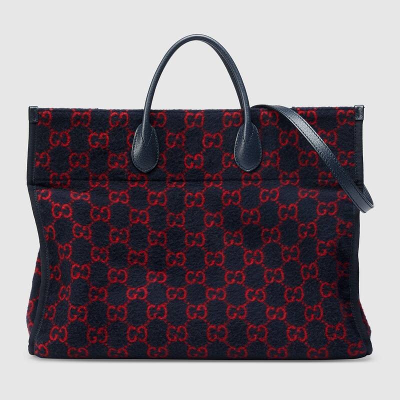 Gucci GG wool shopping bag 598169 Blue and red HY26476DS71