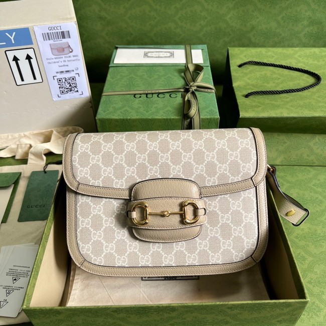 Gucci Horsebit 1955 shoulder bag 602204 Beige HY648ta99