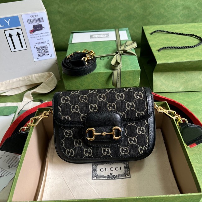 Gucci Horsebit 1955 shoulder bag 658574 Black HY16634cf57