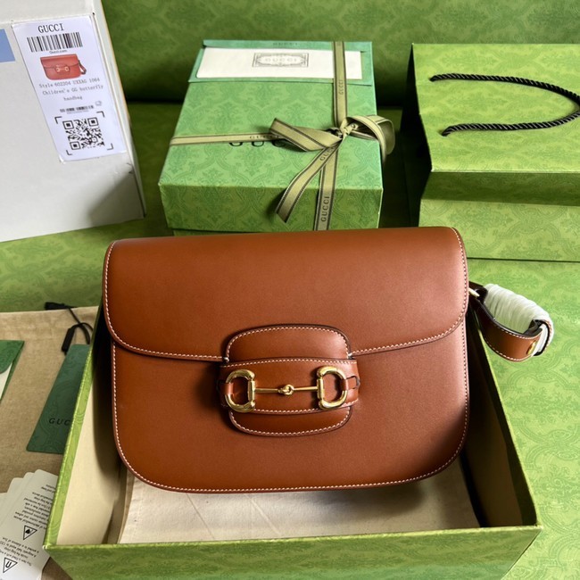 Gucci Horsebit 1955 small bag 602207 caramel HY3263hI90